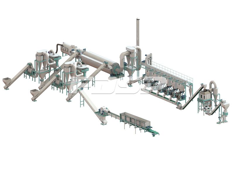 时产5-7吨原木制粒生产线