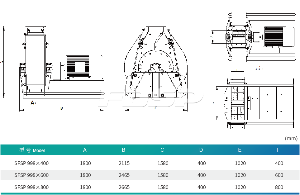 SFSP998 Series Tear Circle Hammer Mill