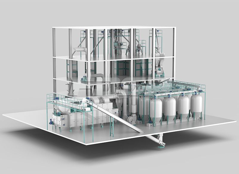 年单班产5万吨发酵饲料生产线